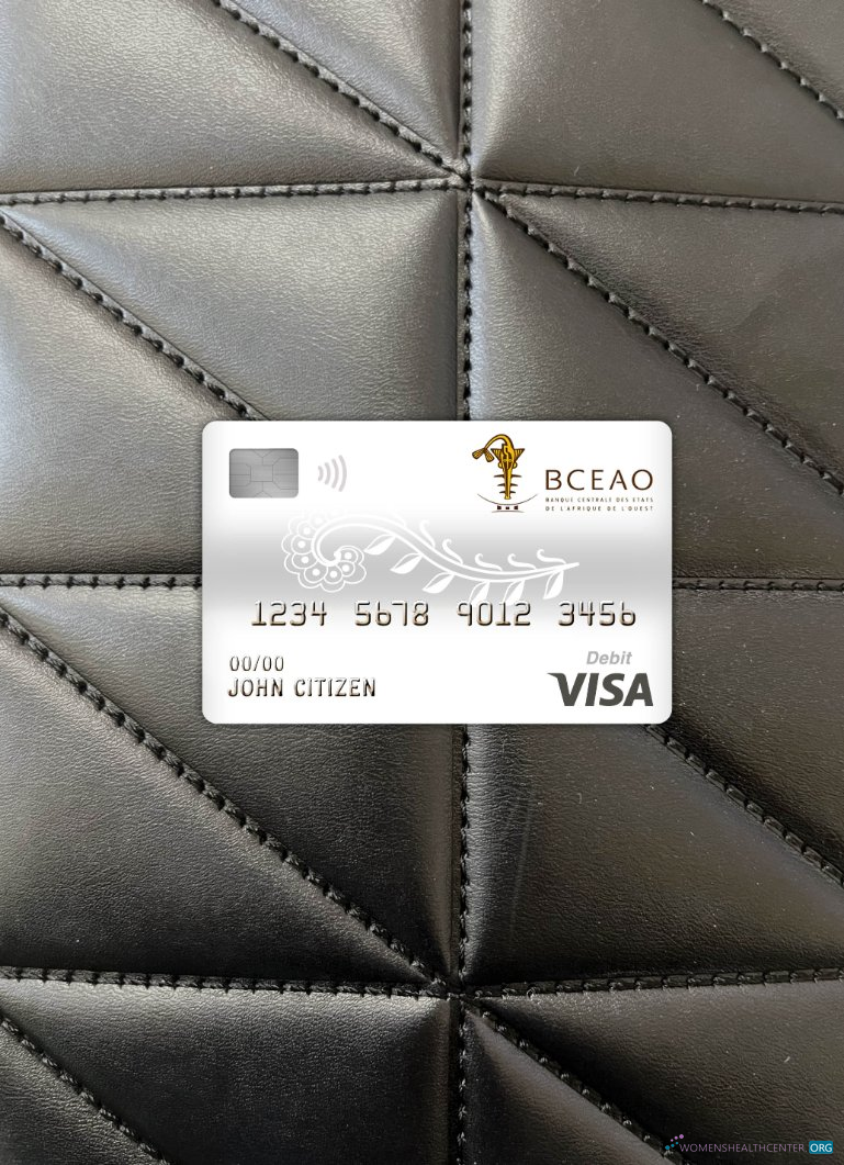 Burkina faso the central bank of west african states bank visa debit card photolook front